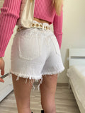 Jeans bianco con borchie - R.a. Boutique 