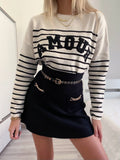 Maglione Amour bianco e nero - R.a. Boutique 