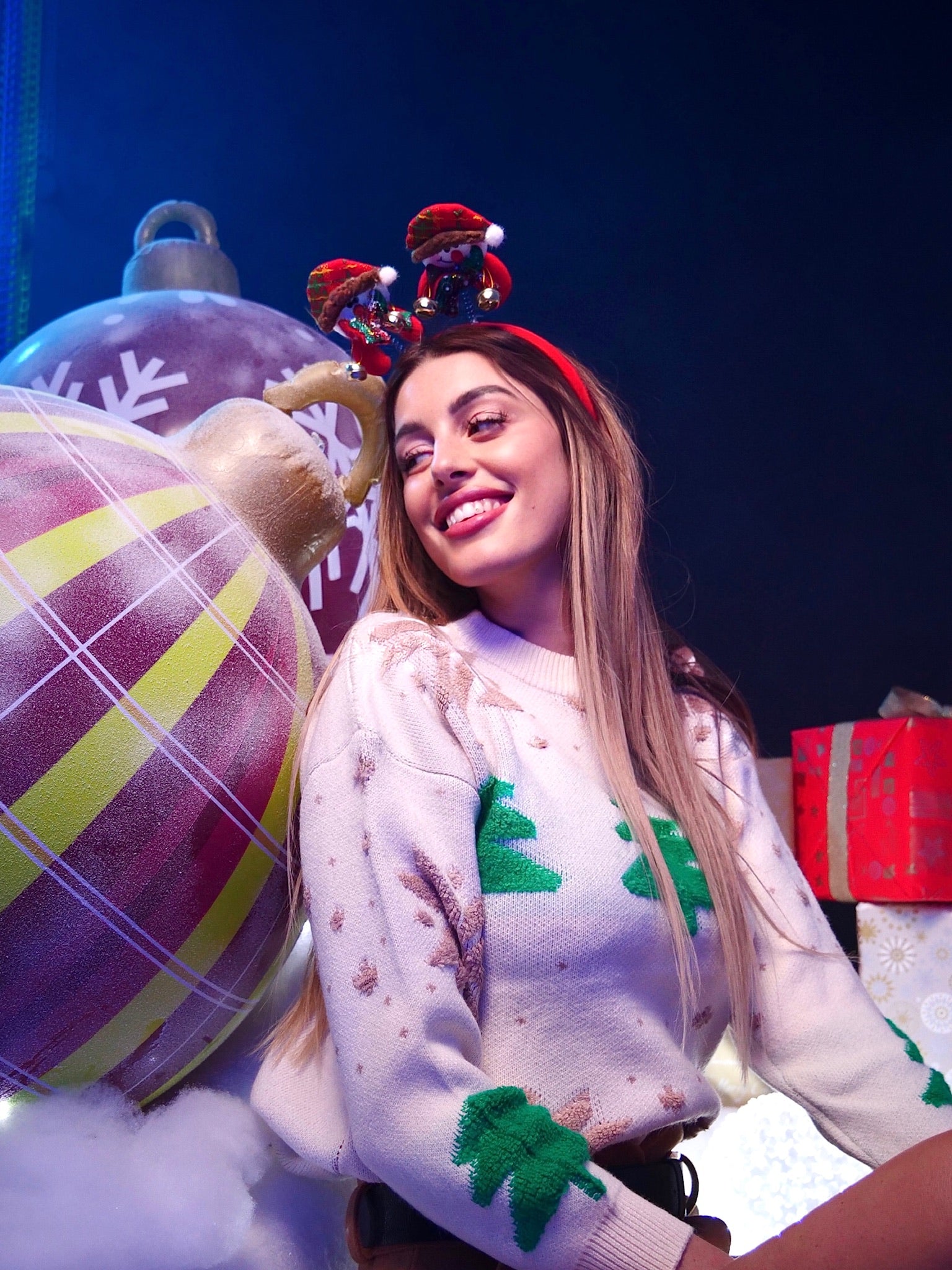 Maglione Top Quality Unisex con alberelli panna - R.a. Boutique 