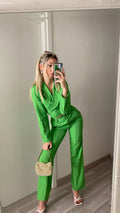 Completo top e pantalone verde - R.a. Boutique 