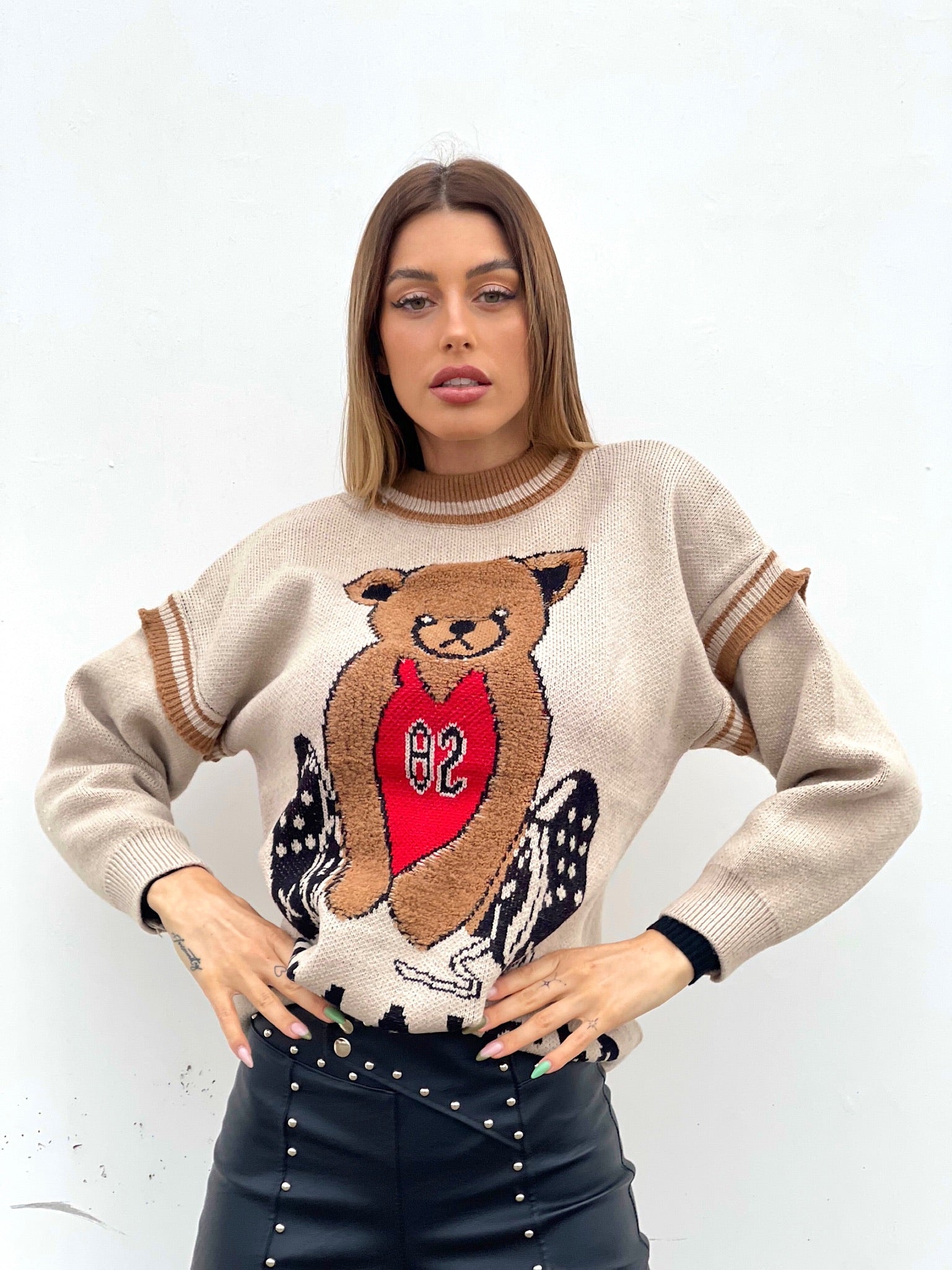 Maglione Teddy Soft Camel - R.a. Boutique 