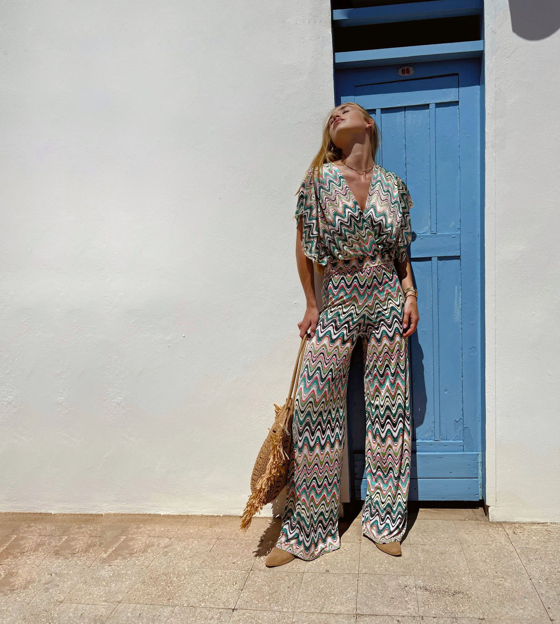 Tuta geometrica elasticizzata - R.a. Boutique 