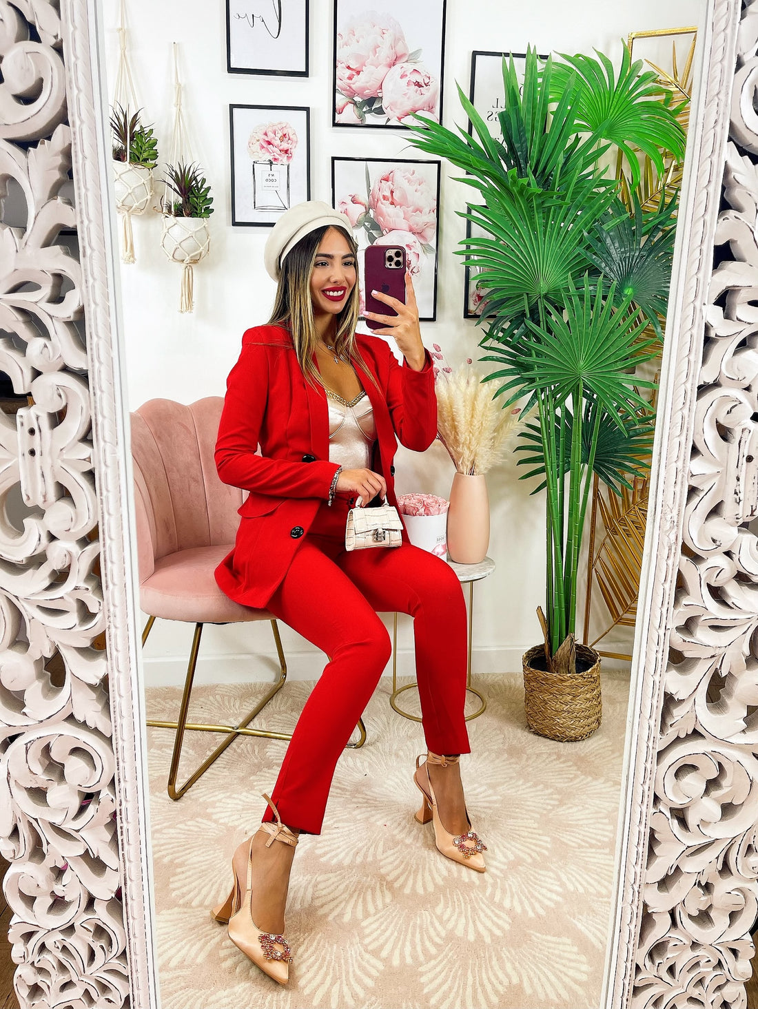 Completo giacca e pantalone rosso - R.a. Boutique 