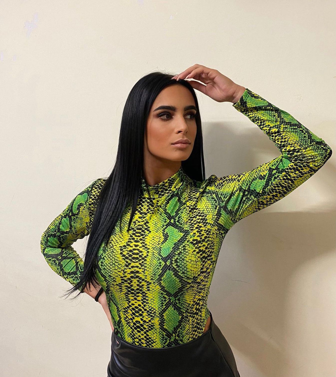 Body pitonato verde fluo - R.a. Boutique 