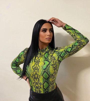 Body pitonato verde fluo - R.a. Boutique 