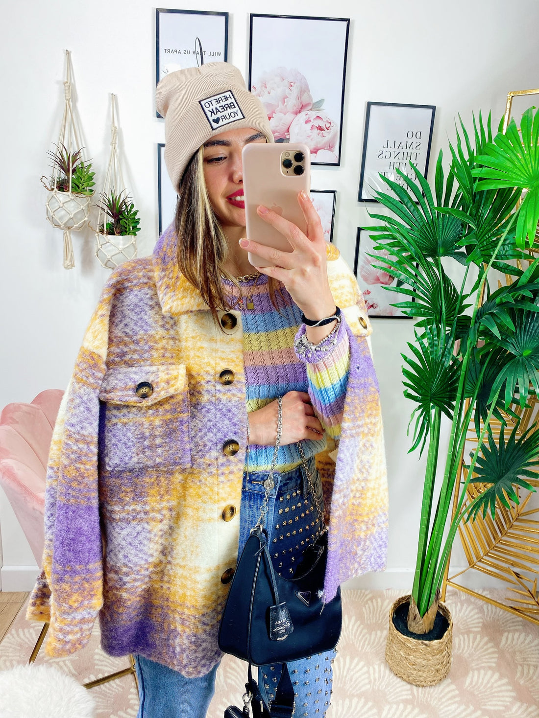 Giacca Multicolor gialla e lilla - R.a. Boutique 