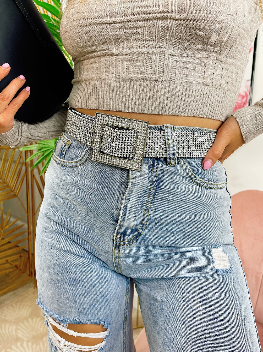 Cintura con strass - R.a. Boutique 