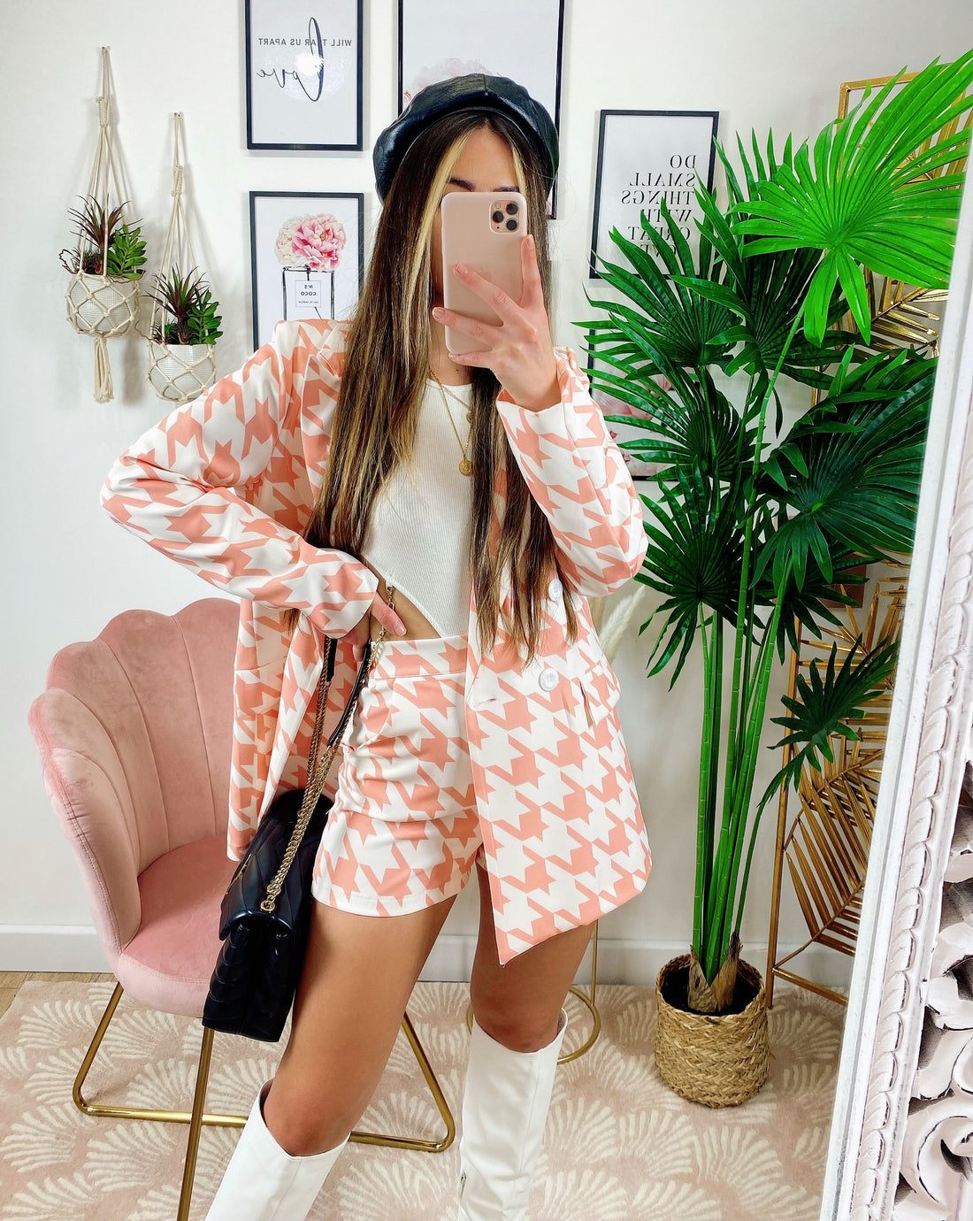 Completo pied de poule Rosa - R.a. Boutique 