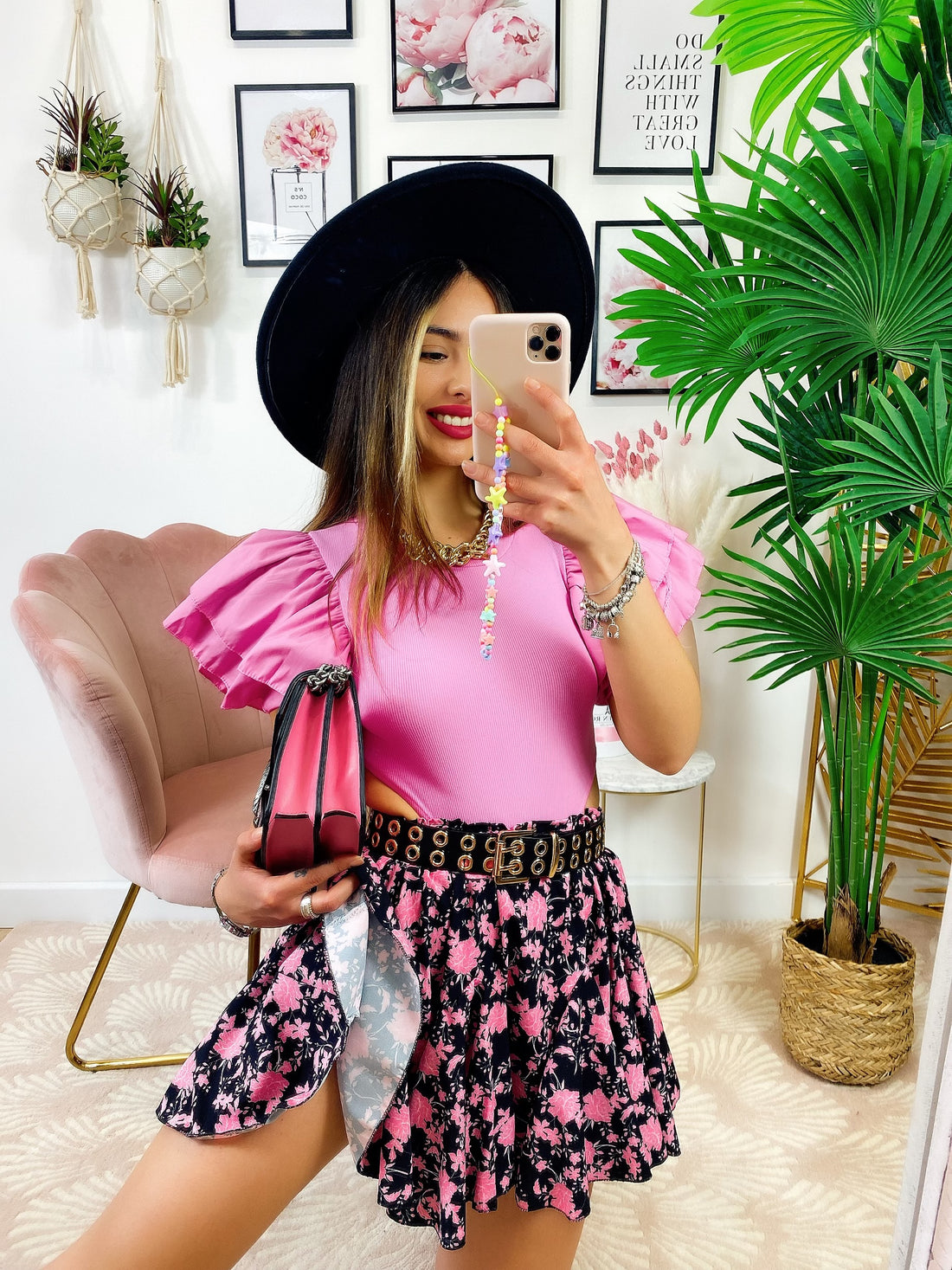 Body con voilant Rosa barbie - R.a. Boutique 