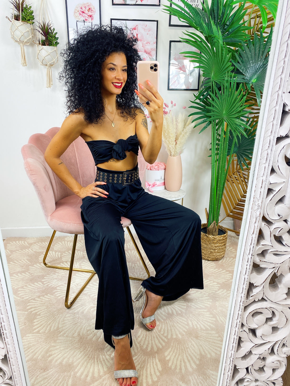 Completo Pantalone e Top con fiocco - R.a. Boutique 