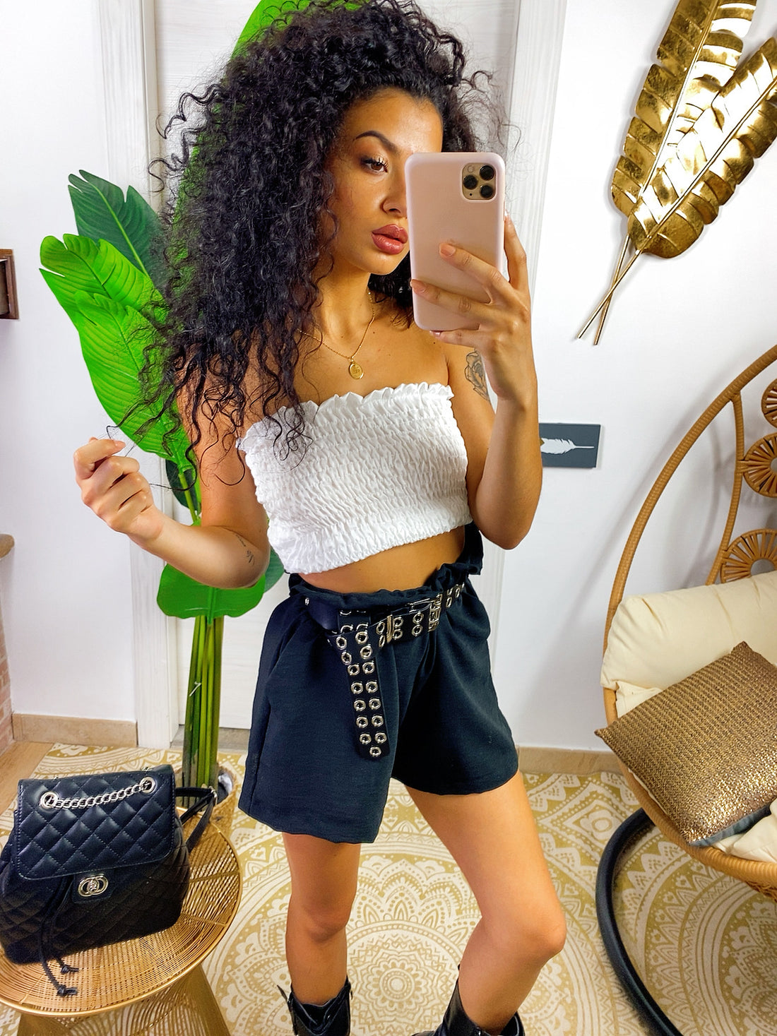 Top a fascia arricciato - R.a. Boutique 