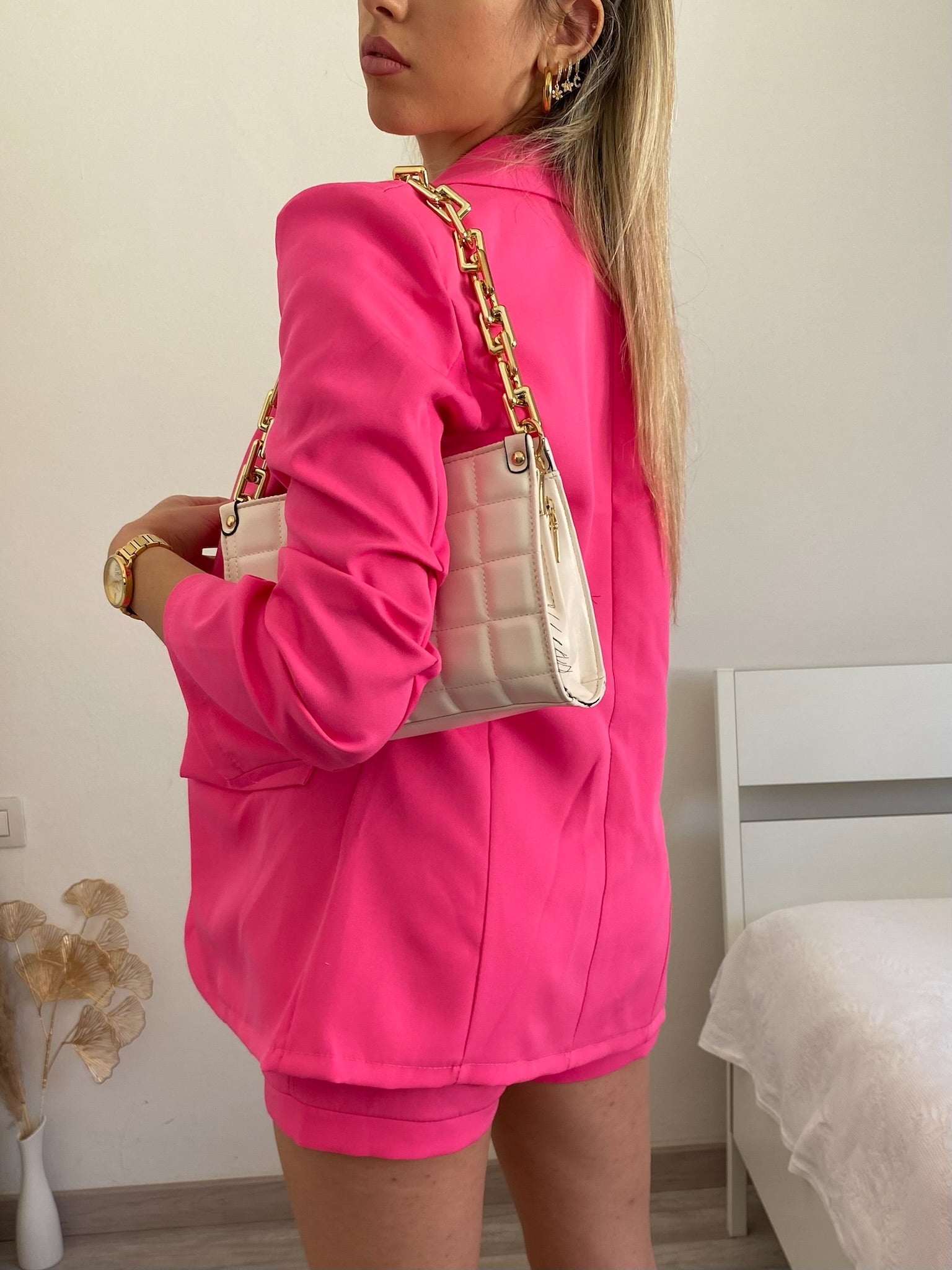 Completo giacca e Short Fuxia - R.a. Boutique 