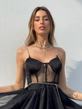 Abito corto in tulle nero - R.a. Boutique 