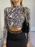 Crop top zebrato - R.a. Boutique 