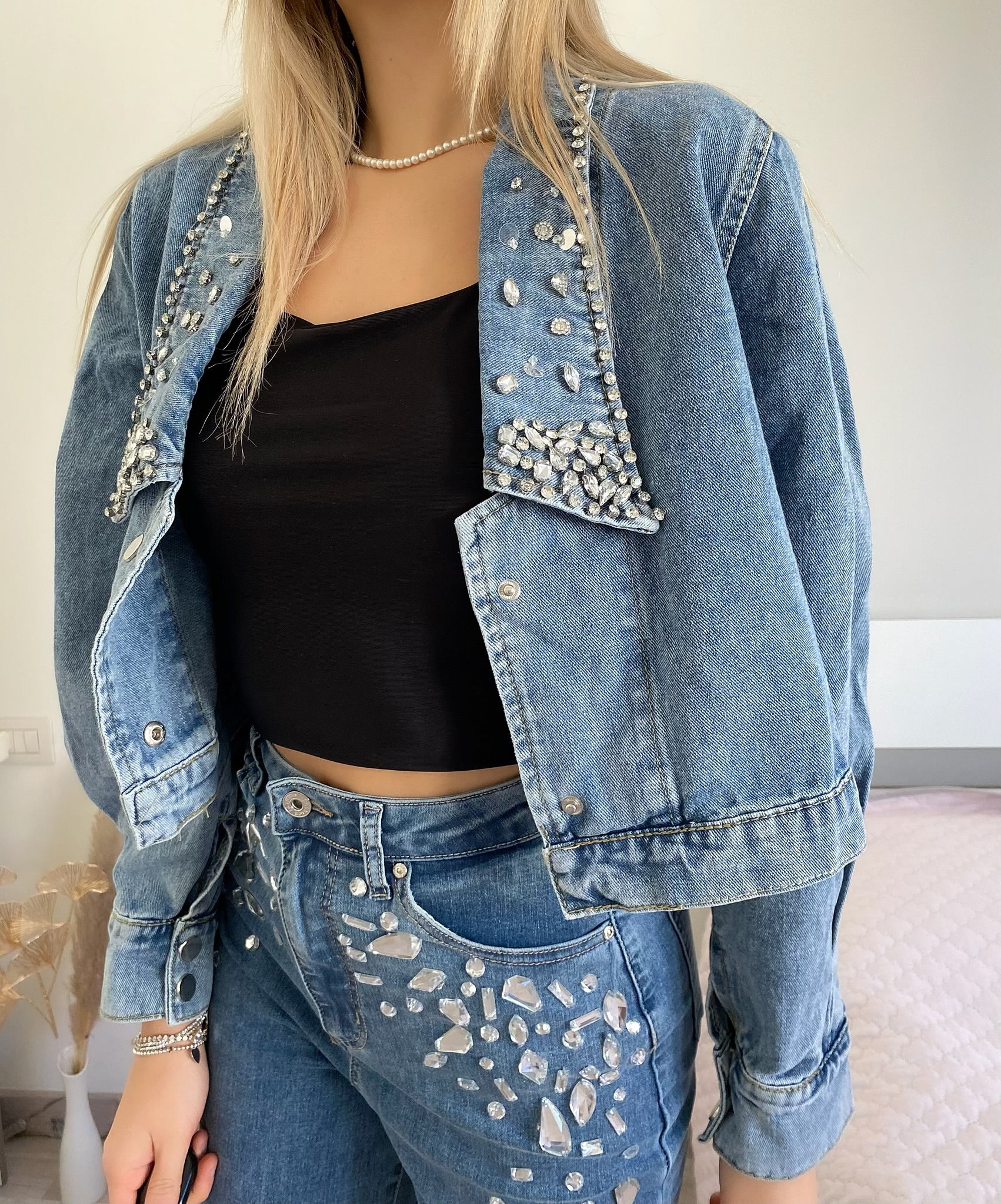 Giubbino Di Jeans Con Frange Zaino Con Frange BLACK Liu Jo Outlet