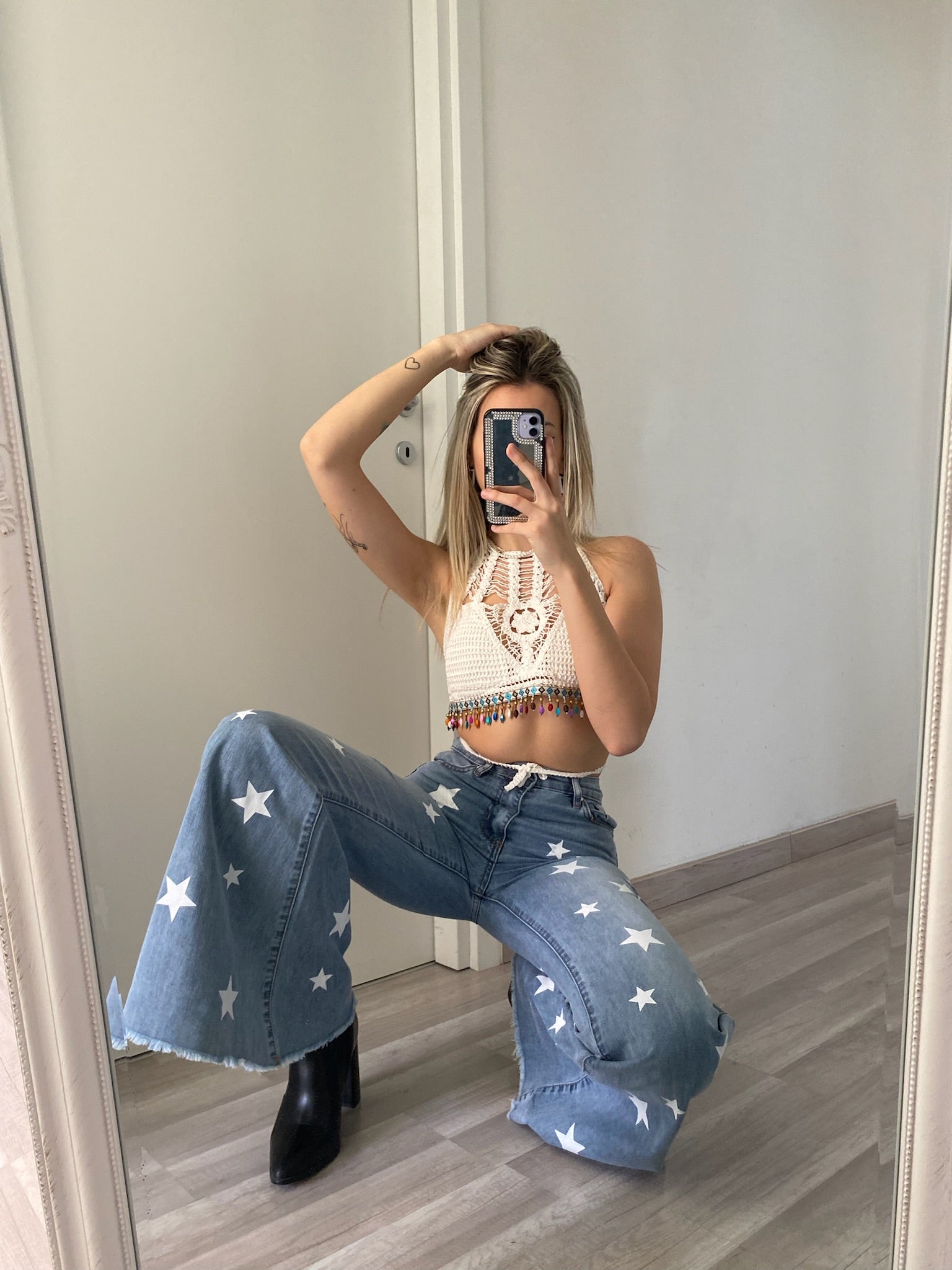 Top crochet con ciondoli - R.a. Boutique 