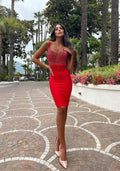 Gonna aderente rossa - R.a. Boutique 