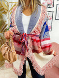 Cardigan con frange colorato con cavalli - R.a. Boutique 