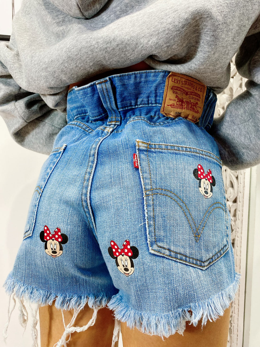 Short Levi’s Vintage stampa topolina con strappi - R.a. Boutique 