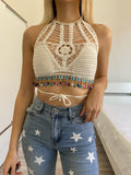 Top crochet con ciondoli - R.a. Boutique 