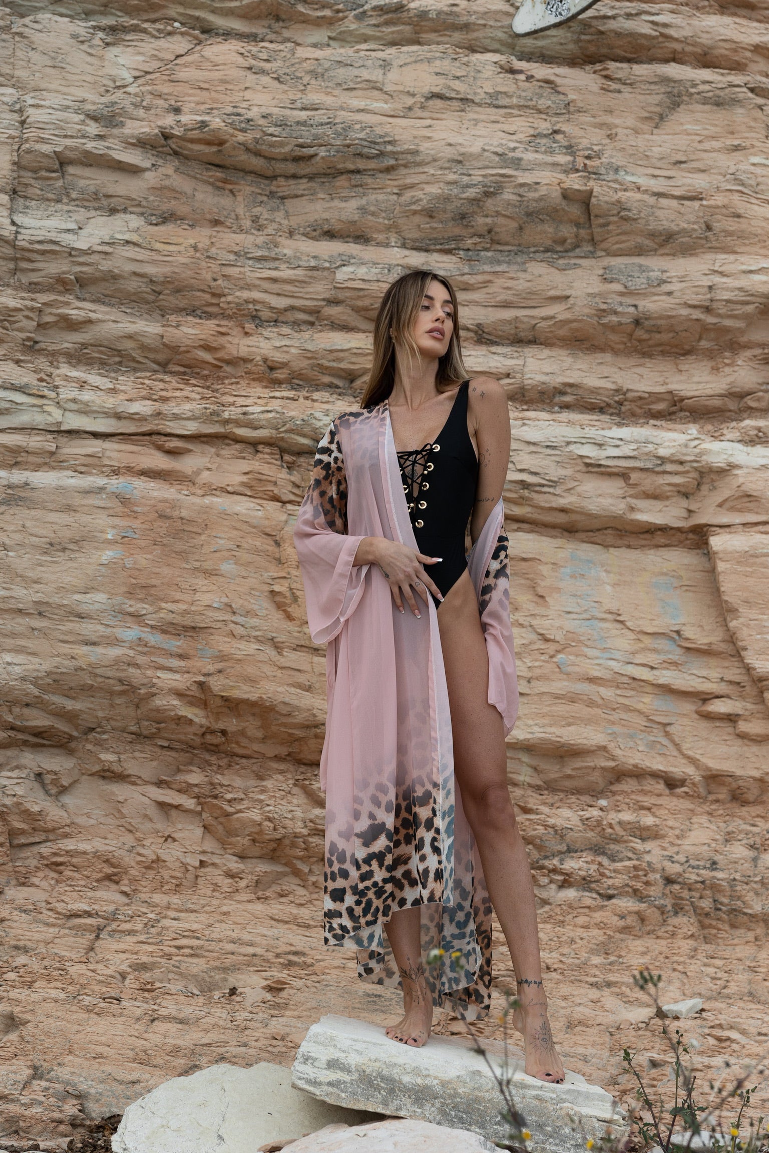 Kimono animalier rosa - R.a. Boutique 