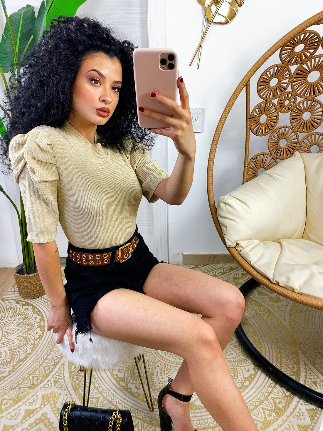 Maglioncino manica corta bombata - R.a. Boutique 