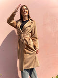 Cappotto lungo Camel con cintura - R.a. Boutique 