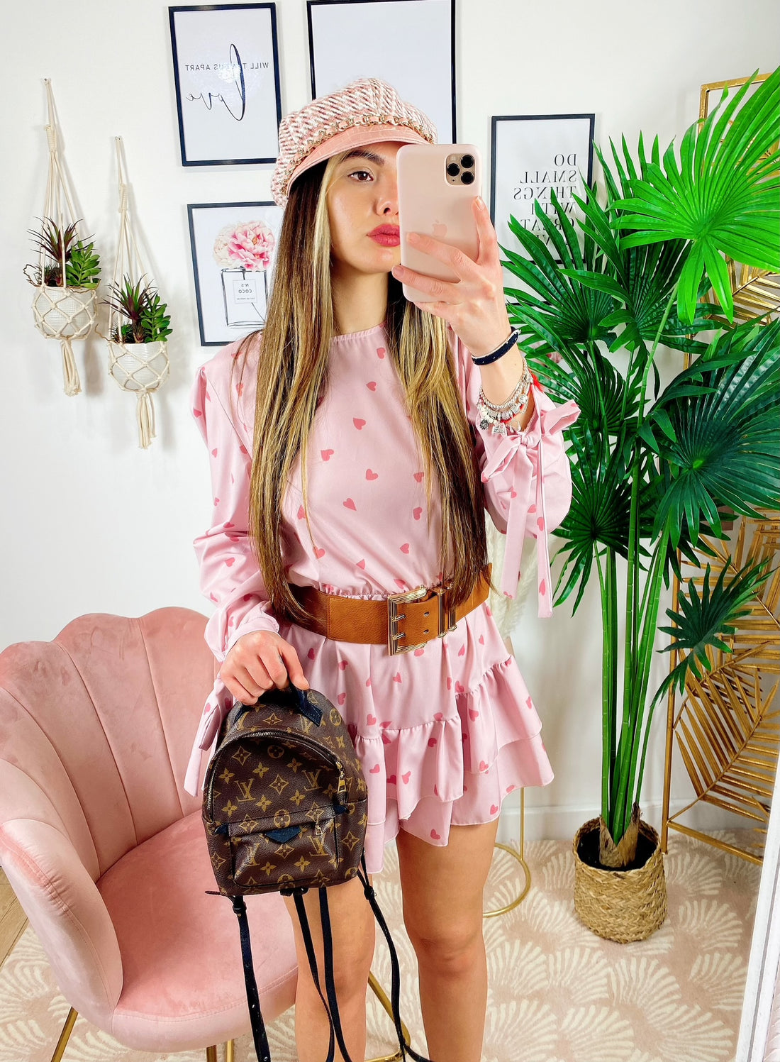 Tutina a Cuori con gonna a balze Rosa - R.a. Boutique 