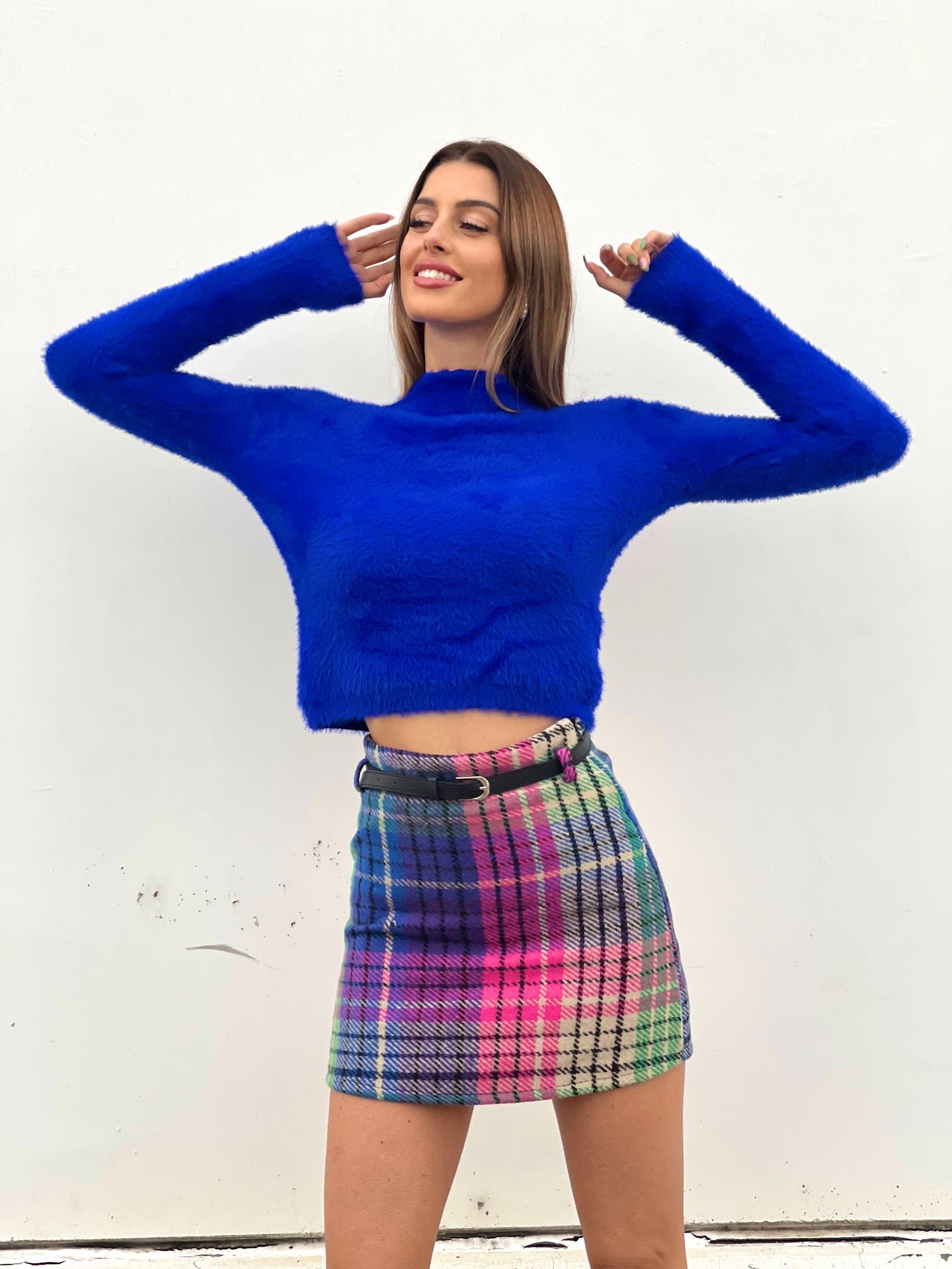 Maglioncino morbidissimo blu elettrico - R.a. Boutique 