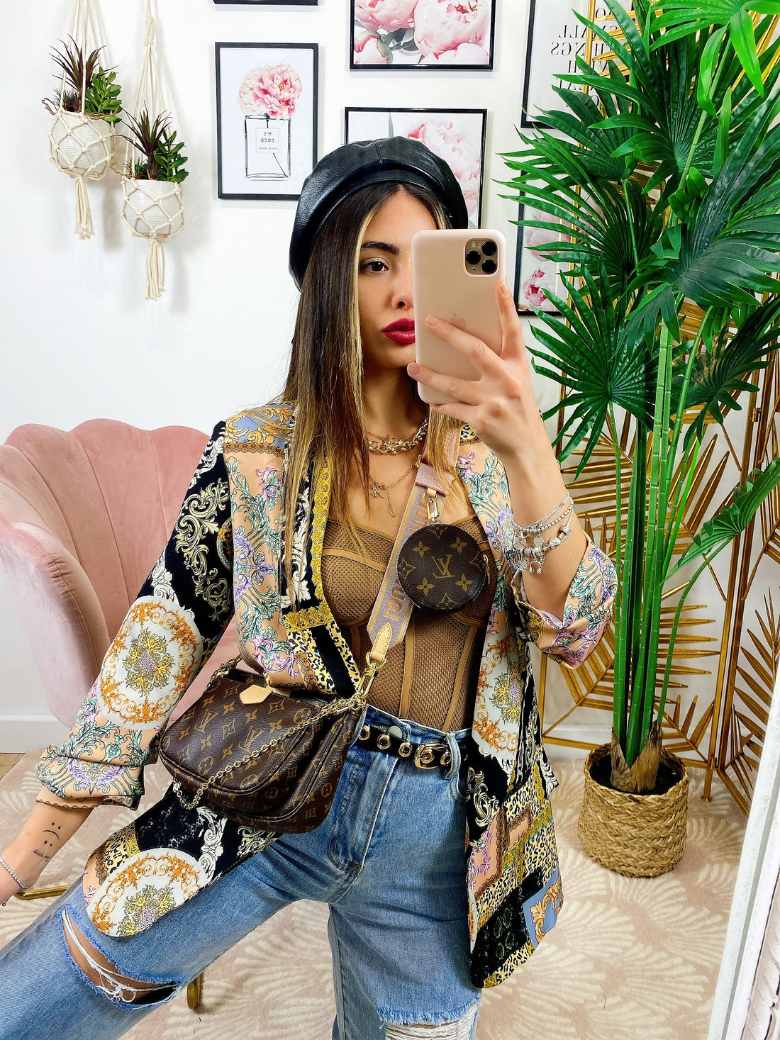 Giacca Donna a fantasia dettagli Oro - R.a. Boutique 