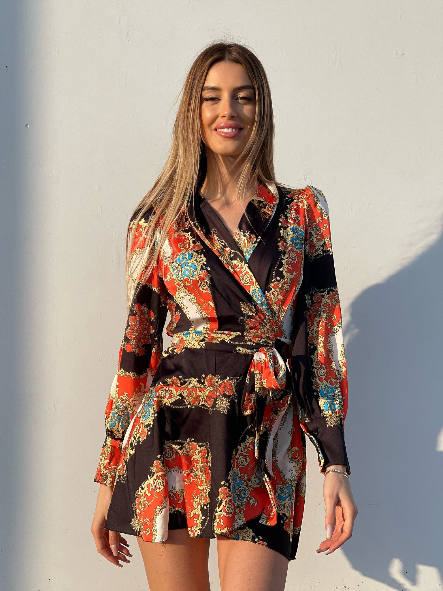 Abito etnico arancione e nero - R.a. Boutique 