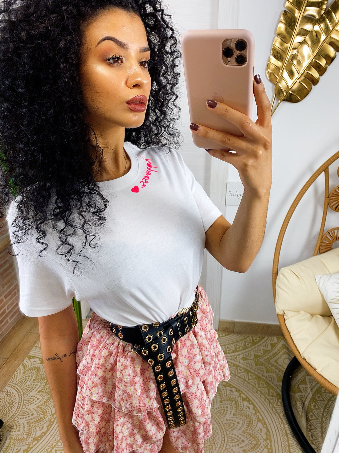 T-shirt Happiness fuxia - R.a. Boutique 