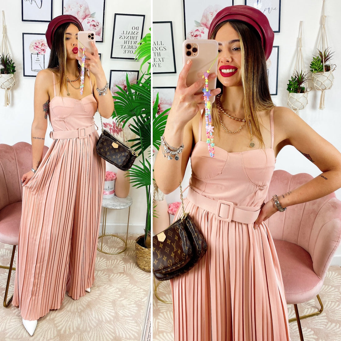 Tuta da evento con pantalone a pieghine - R.a. Boutique 