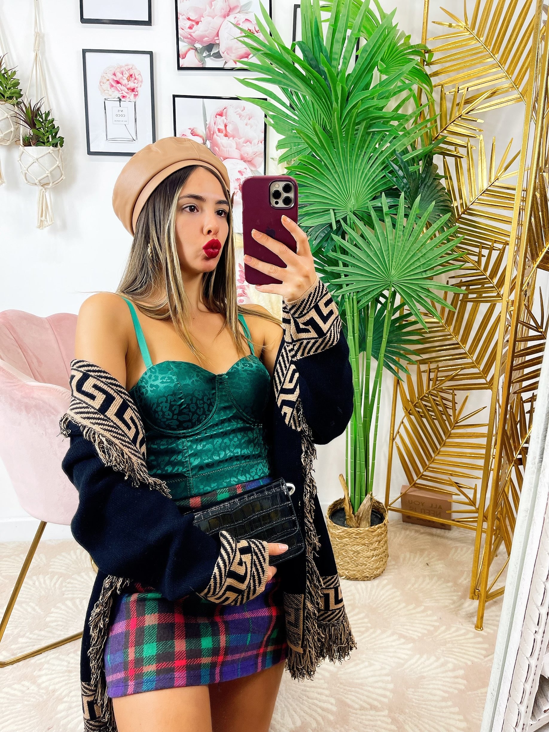 Corpetto maculato verde - R.a. Boutique 