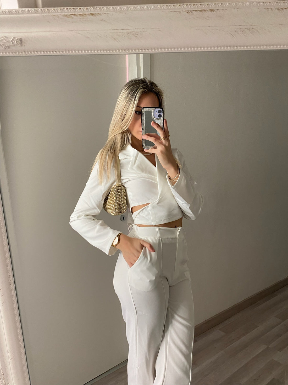 Bag a mano con strass oro - R.a. Boutique 