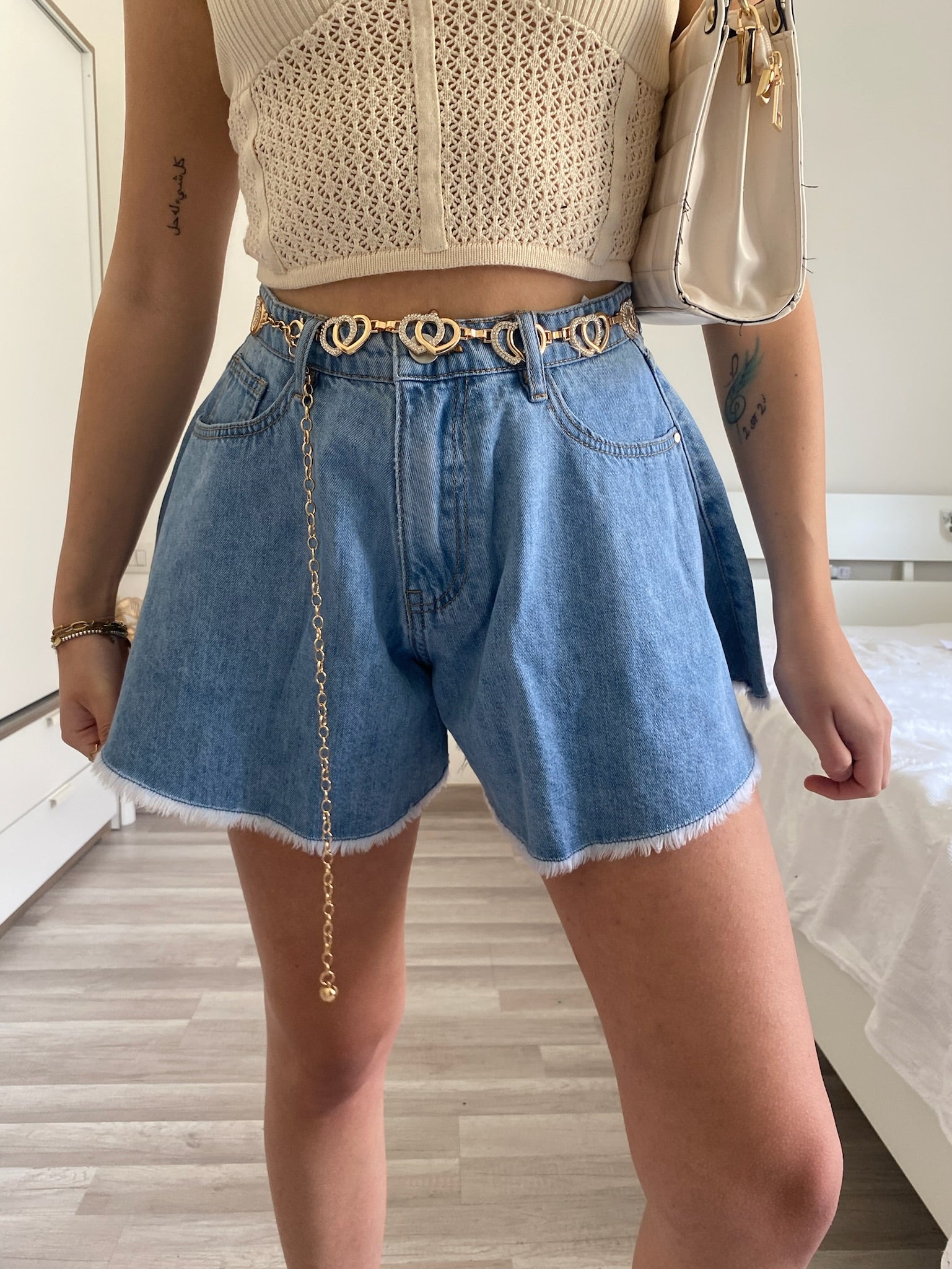 Short in jeans a farfalla - R.a. Boutique 