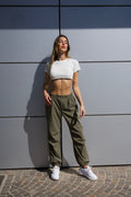 Pantalone cargo verde militare - R.a. Boutique 