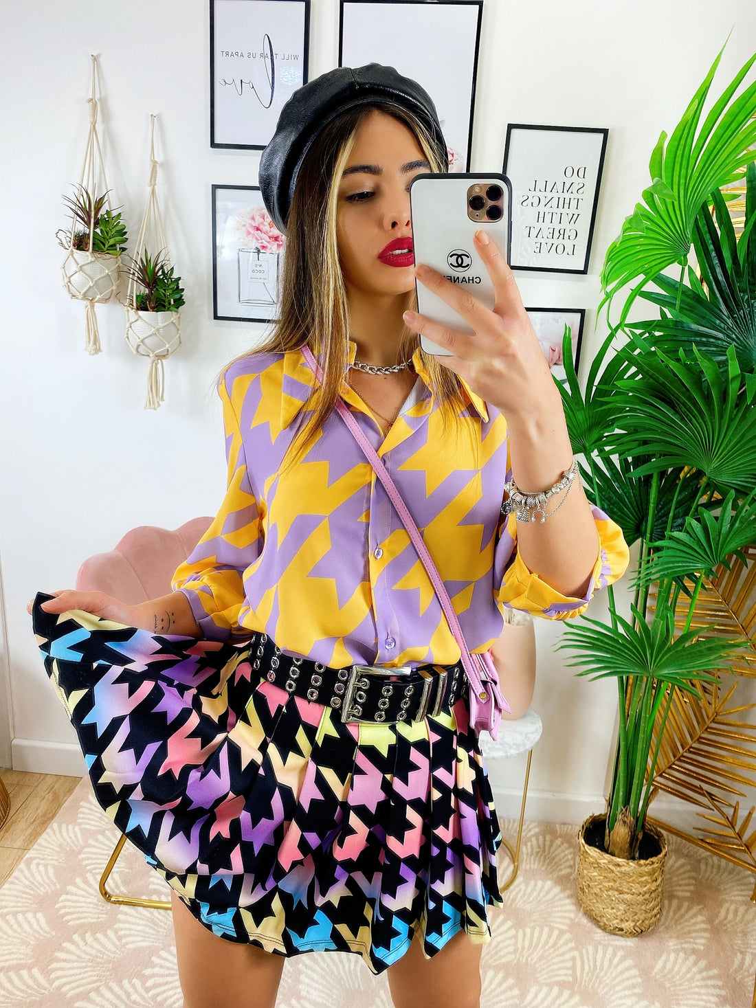 Camicetta lilla gialla - R.a. Boutique 