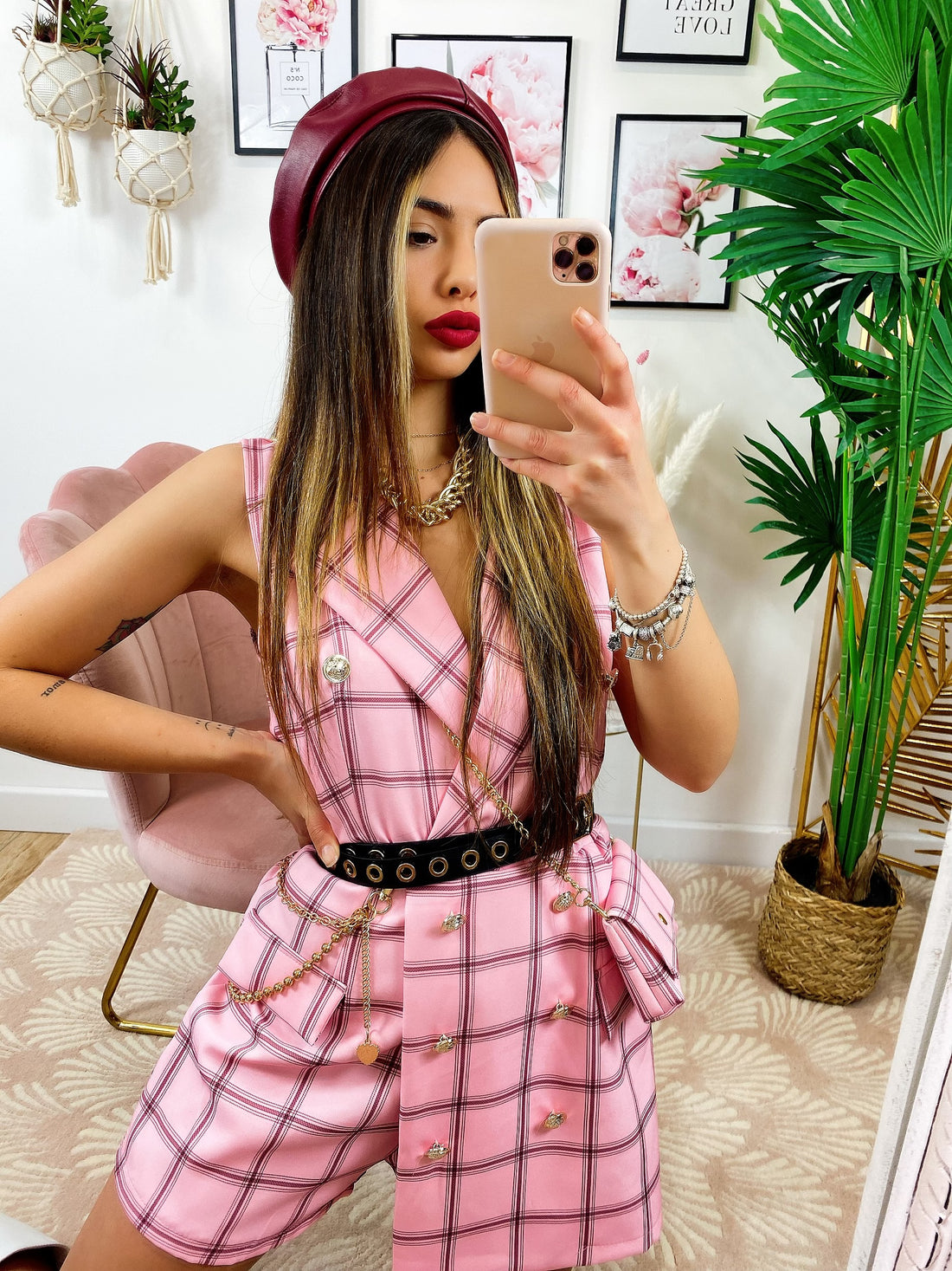 Tutina a Blazer con borsetta Rosa - R.a. Boutique 