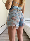 Short in jeans con rose - R.a. Boutique 