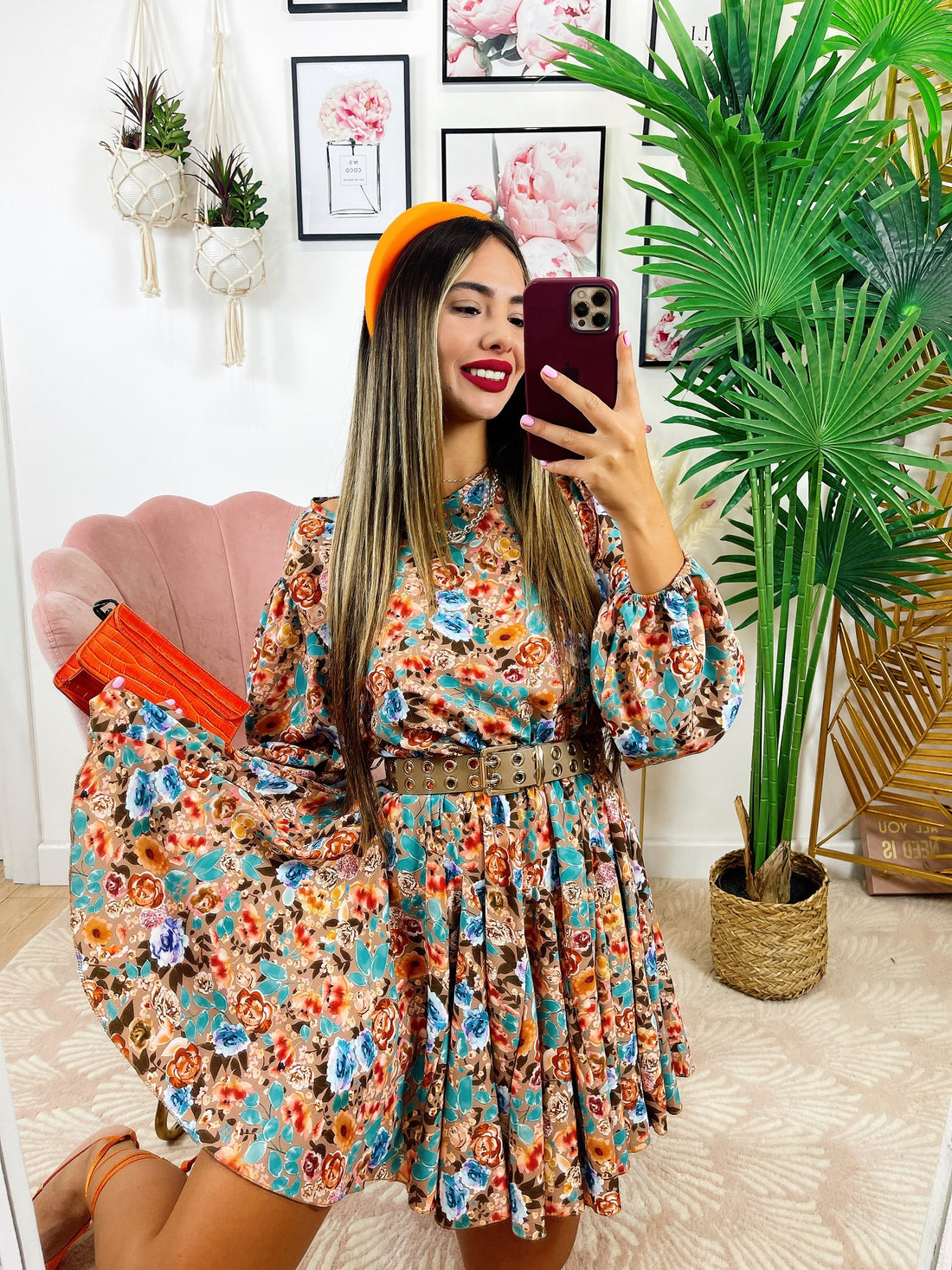 Cintura nude con occhielli oro - R.a. Boutique 