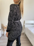 Cardigan in lurex zebrato nero - R.a. Boutique 