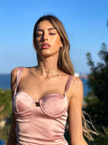 Abito bustier cipria - R.a. Boutique 