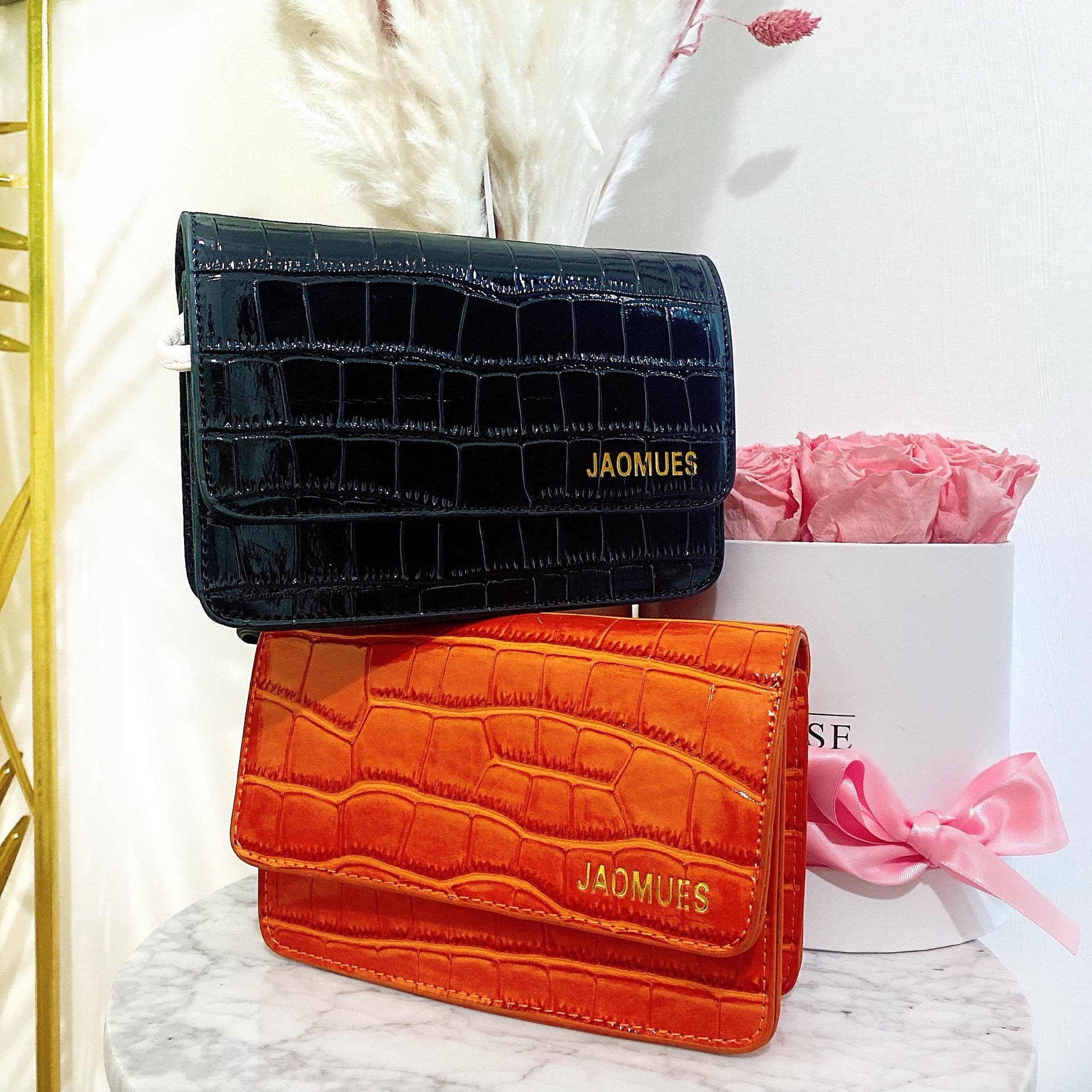 Pochette croco con tracolla - R.a. Boutique 