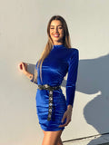 Abito in velluto blu elettrico - R.a. Boutique 