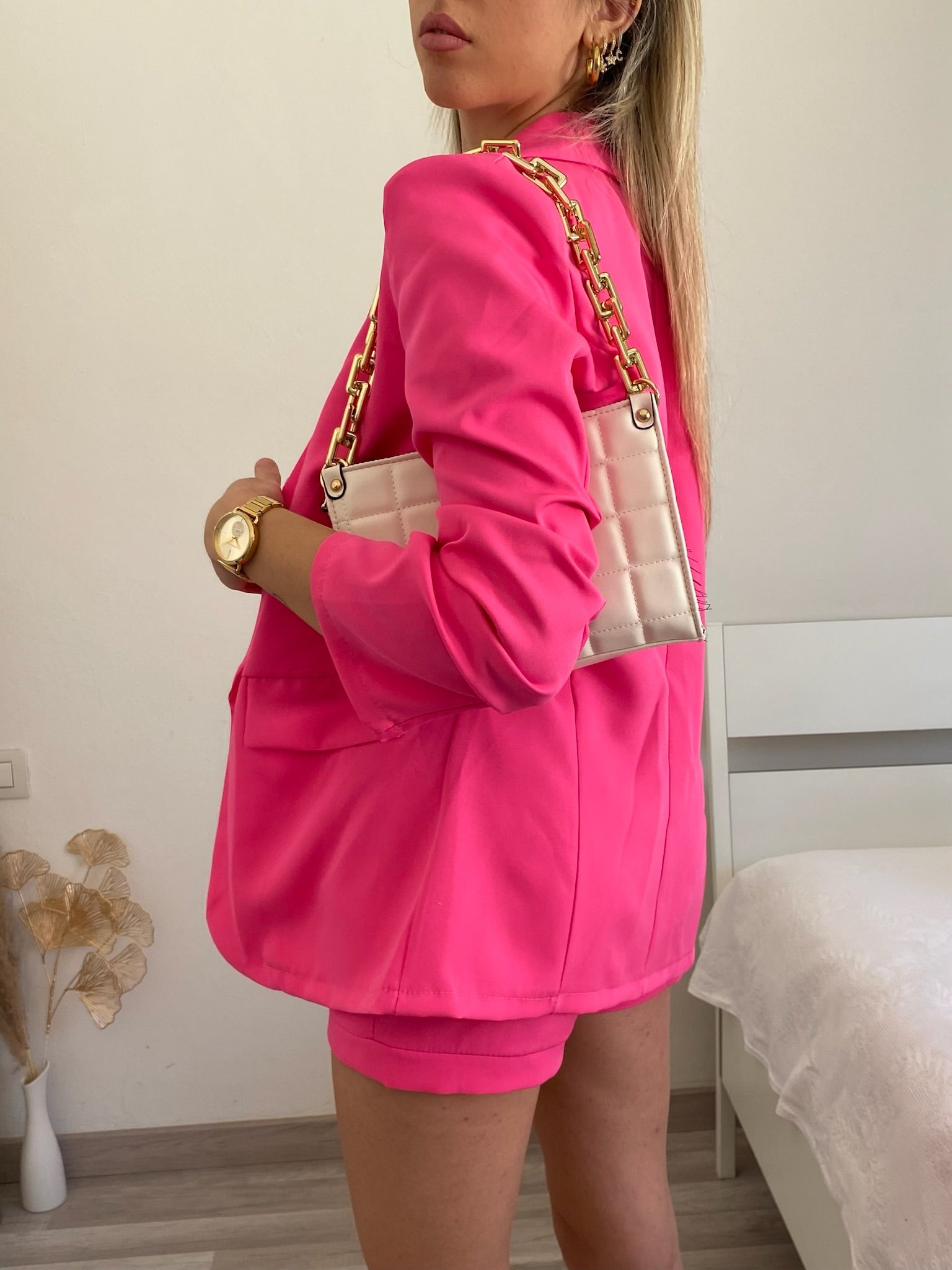 Completo giacca e Short Fuxia - R.a. Boutique 