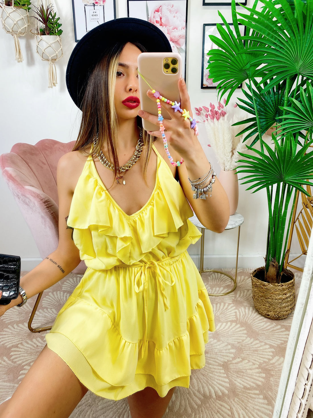 Tutina Gialla con rouge - R.a. Boutique 