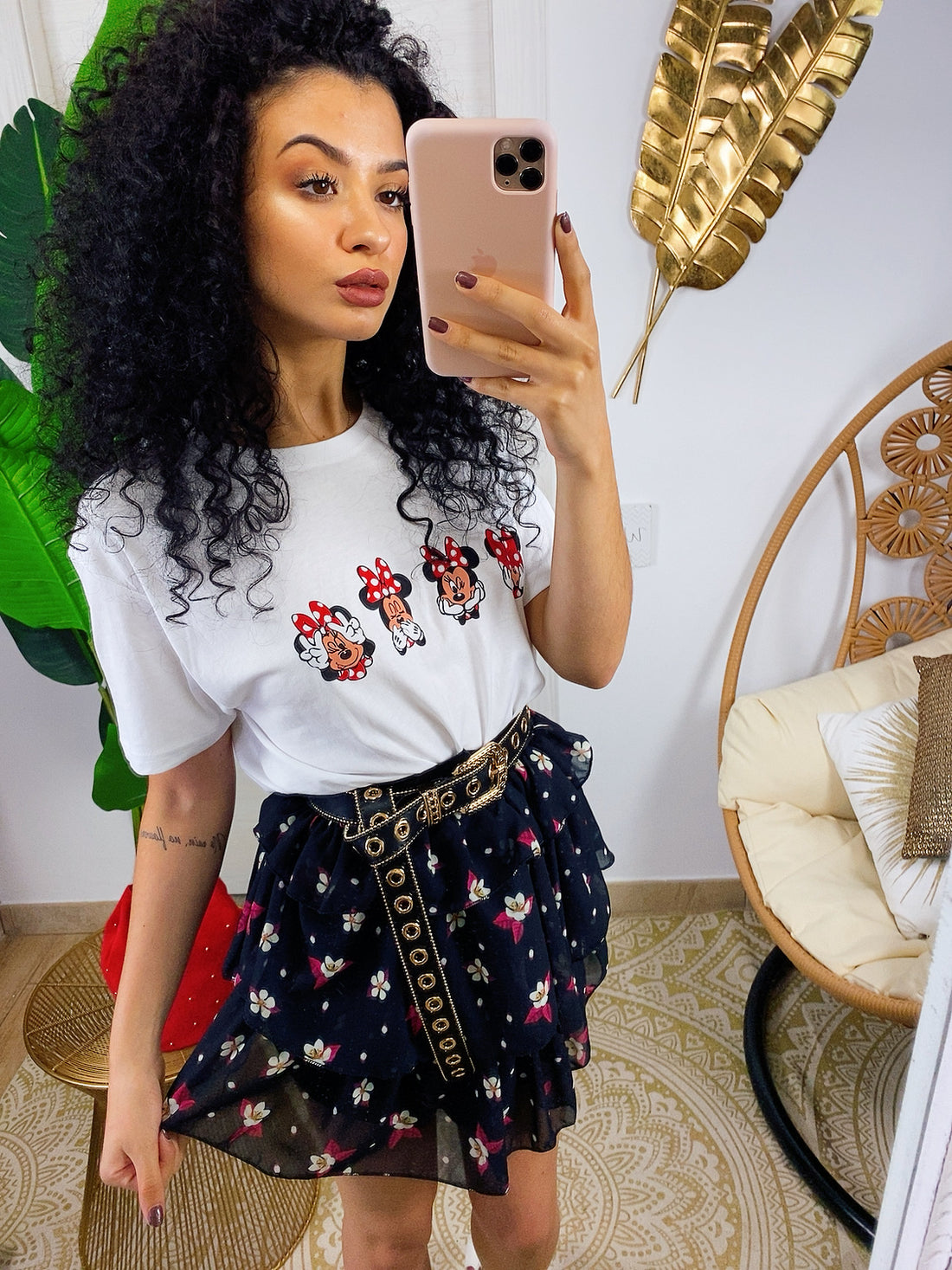 T-shirt con stampa fiocco rosso - R.a. Boutique 