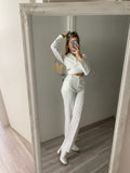 Completo top e pantalone bianco - R.a. Boutique 