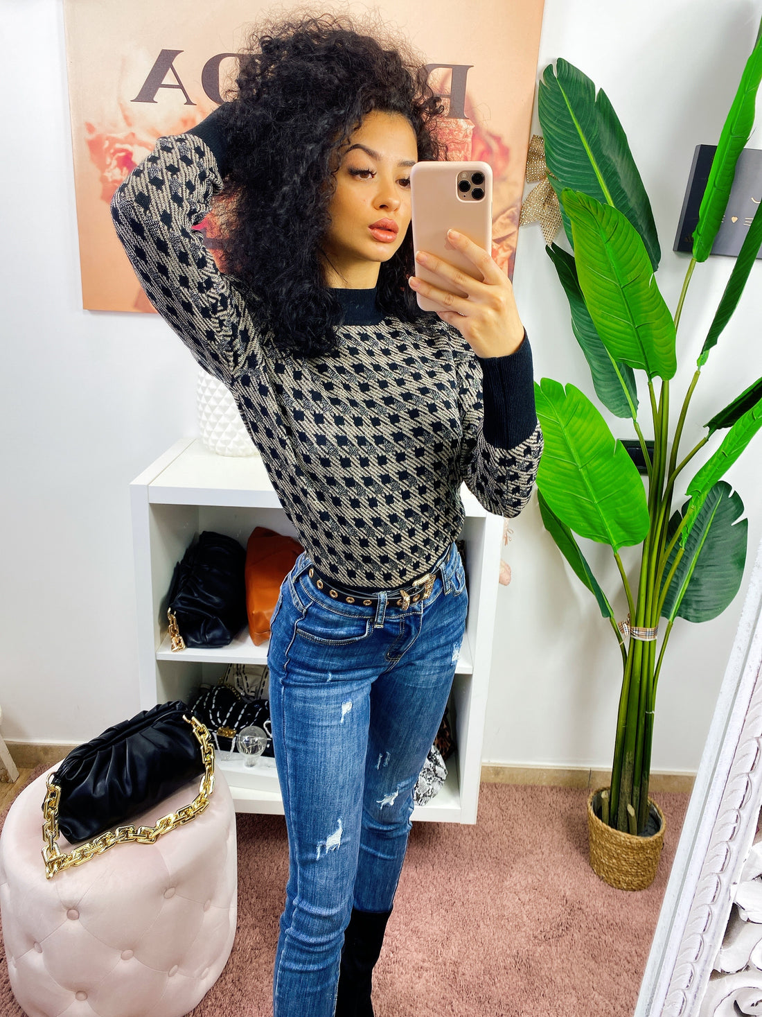 Maglione pied de poule - R.a. Boutique 